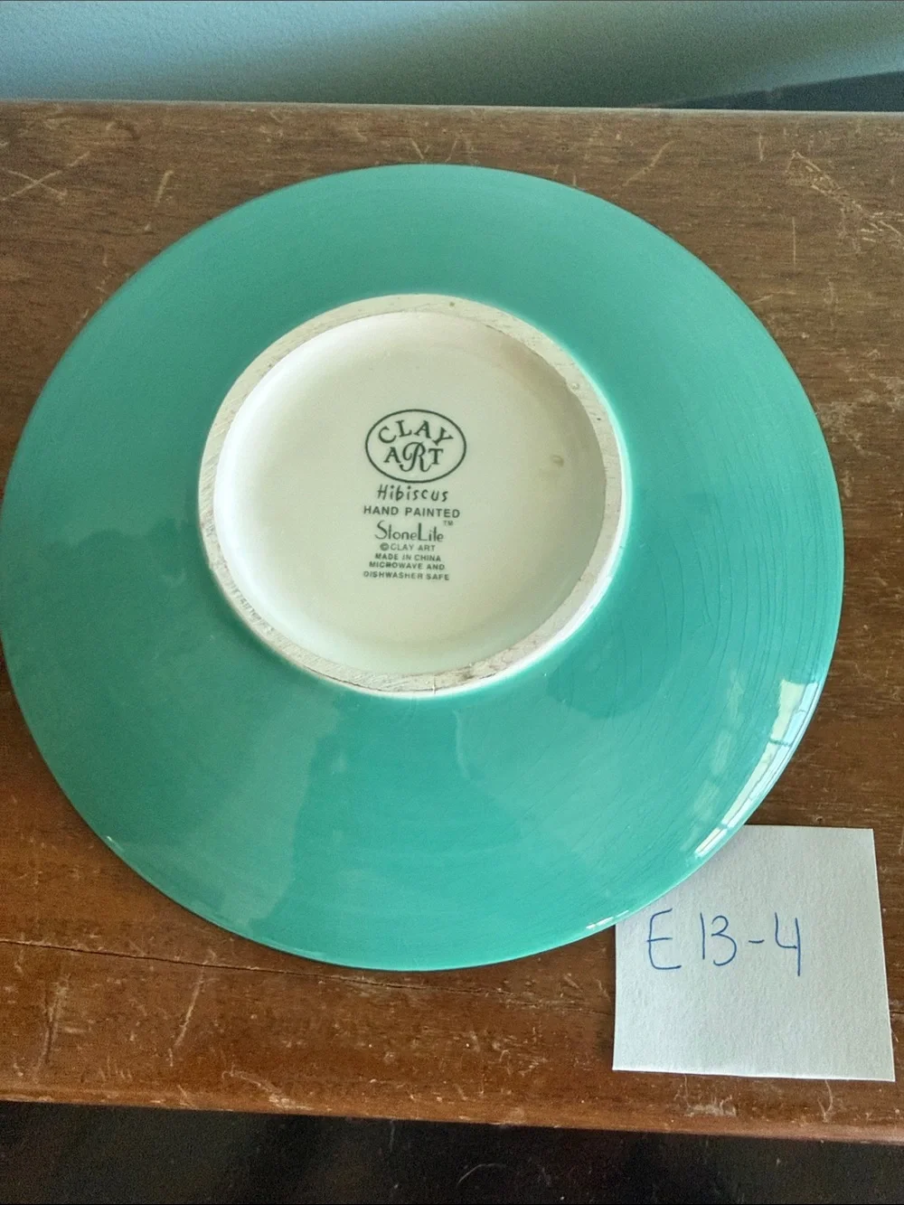 Hibiscus Pattern Appetizer Plate by Clay Art